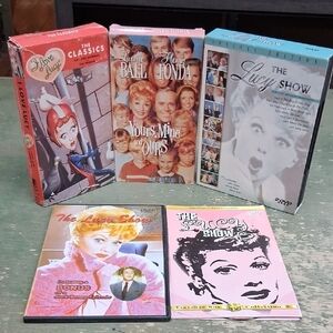 "I LOVE LUCY" Lot Of 3 VHS & 2 DVD'S